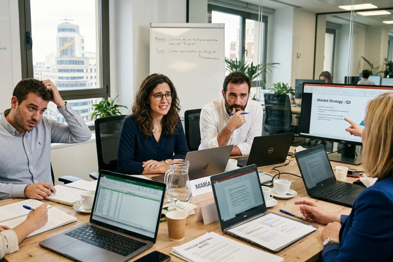 Dificultades de comunicación en inglés en el entorno laboral